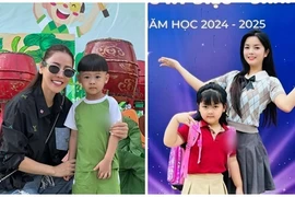 Sao Việt nô nức đưa con tới trường khai giảng năm học 2024-2025