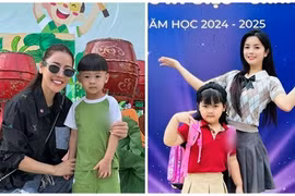 Sao Việt nô nức đưa con tới trường khai giảng năm học 2024-2025