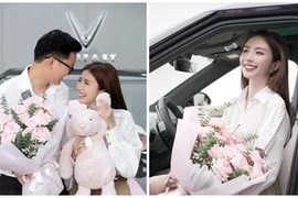 Vừa cưới cháu trai của NS Chí Trung, Ngọc Huyền khoe xe hơi mới 