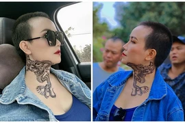 Tạo hình của Hoàng Yến trong hài Tết “Làng ế vợ” hậu xuống tóc