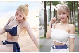 Hot girl xinh đẹp khoe vẻ nóng bỏng, ngọt ngào trên bờ biển