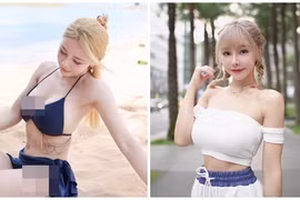 Hot girl xinh đẹp khoe vẻ nóng bỏng, ngọt ngào trên bờ biển