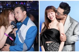 Trấn Thành tình tứ bên Hari Won ở hậu trường Anh trai say hi