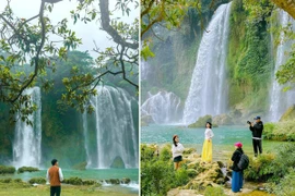 Ngắm thác nước lọt top đẹp nhất thế giới ở Cao Bằng