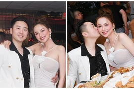 Diễm Hương mặc gợi cảm khiến chồng kém tuổi mê mẩn