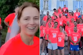 Trong ngày cưới, cô dâu chú rể mời khách chạy bộ 7km 