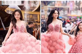 Thu Quỳnh khéo giấu bụng bầu diễn thời trang