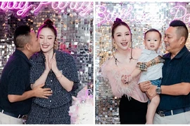 Bảo Thy đón sinh nhật bên chồng đại gia và con trai