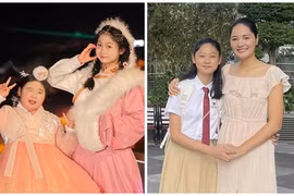 Hai con gái lai Trung Quốc đáng yêu của Hoa hậu Hương Giang