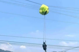 Hòa Bình: Cắt điện để giải cứu vận động viên nhảy dù mắc kẹt