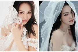 Ninh Dương Lan Ngọc mặc váy cưới đẹp mê hồn chờ “chồng”