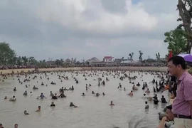 Hàng nghìn người dân tham gia lễ hội bắt cá 