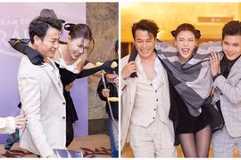 Bị thương ở chân, Thúy Diễm được dàn mỹ nam dìu tại sự kiện