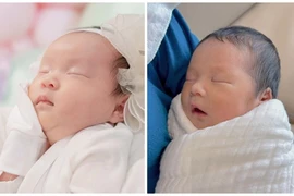 Cặp song sinh lai Hàn Quốc đáng yêu của hot girl Sam