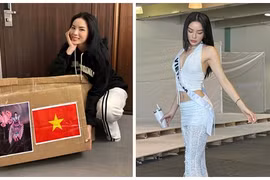 Kỳ Duyên tươi rói sau khi tìm thấy trang phục bị thất lạc