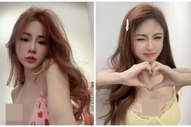 Ngượng chín mặt hot girl diện váy xẻ sâu lộ điểm nhạy cảm