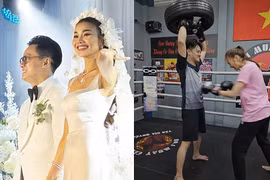 Thanh Hằng khoe khoảnh khắc đời thường lầy lội bên chồng