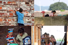 Muôn kiểu bàn học “bất đắc dĩ” của trẻ em