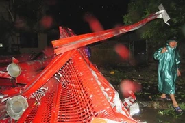 Đổ cột thu phát sóng Đài tiếng nói VN tại Quảng Bình