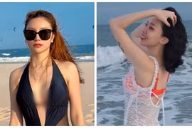Tóc Tiên - Hạnh Sino gợi cảm với bikini đầu năm