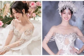 Á hậu Phương Nhi đẹp ngọt ngào khi hóa cô dâu