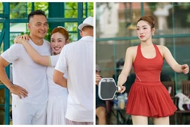 Vợ Chi Bảo khoe vẻ gợi cảm trên sân pickleball
