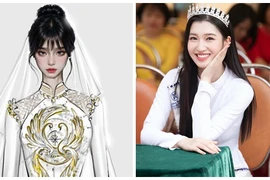 Áo dài lễ ăn hỏi của Á hậu Phương Nhi có gì đặc biệt?