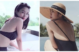 Thu Thảo - Tăng Thanh Hà không hiếm lần đăng ảnh mặc áo tắm