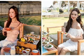 “Hoa hậu cao nhất Vbiz” Bảo Ngọc nghỉ dưỡng sang chảnh