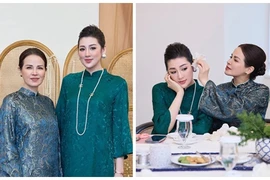 Mẹ đẻ của Á hậu Tú Anh khoe vẻ đẹp quý phái