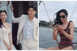 Vợ tài tử Hyun Bin nhiều lần mặc táo bạo