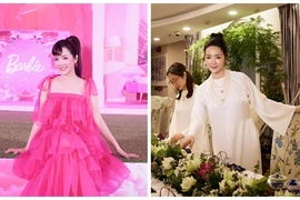 Giáng My đẹp như búp bê, mở nhiều bữa tiệc trong biệt thự