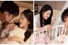 Mỹ nhân làng hài Puka và chồng trẻ khoe con vừa chào đời