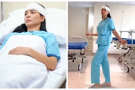 Siêu mẫu Thúy Hạnh nhập viện, đăng clip nhún nhảy gây xôn xao