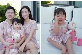 Hoa hậu Đỗ Mỹ Linh du lịch cùng chồng con