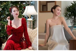 Á hậu Đặng Hoàng Tâm Như chăm mặc hở, vừa làm lễ dạm ngõ 