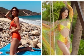 Bạn gái đạo diễn Quang Dũng diện bikini khoe hình xăm