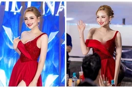 Diễm Hương mặc xẻ sâu khoe body quyến rũ