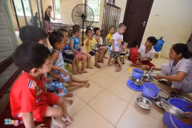 Hình ảnh trẻ em chùa Bồ Đề rạng rỡ tại nơi ở mới