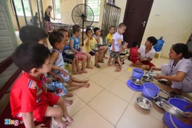 Hình ảnh trẻ em chùa Bồ Đề rạng rỡ tại nơi ở mới