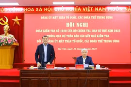 Thông qua dự thảo kiểm tra đối với Đảng ủy MTTQ, các đoàn thể T.Ư