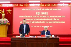 Thông qua dự thảo kiểm tra đối với Đảng ủy MTTQ, các đoàn thể T.Ư