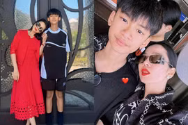 Con trai “nữ hoàng phòng trà” cao vượt mẹ, được khen đẹp trai