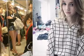 Chân dài xinh đẹp gây sốt nhờ ảnh chụp trộm trên tàu