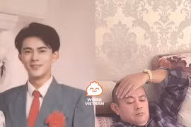 Series “nhan sắc thời trai trẻ của bố'', chấp hết các app chỉnh ảnh