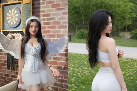 Bạn gái Nhâm Mạnh Dũng mặc đồ bó sát khoe vòng 3 “bốc lửa“