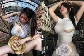 Hot girl “nông dân” trồng nấm chỉ mặc nội y khoe vòng 1 khủng