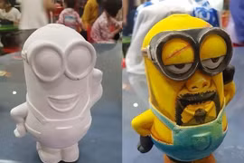 Đi tô tượng xả stress, những tác phẩm tô tượng “hú hồn” ra đời