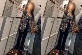 Clip: Người phụ nữ làm loạn trên máy bay hóa ra vì lý do này