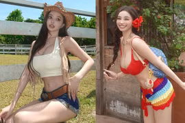 Hot girl xứ Trung mặt học sinh, thân hình phụ huynh đốn tim fan